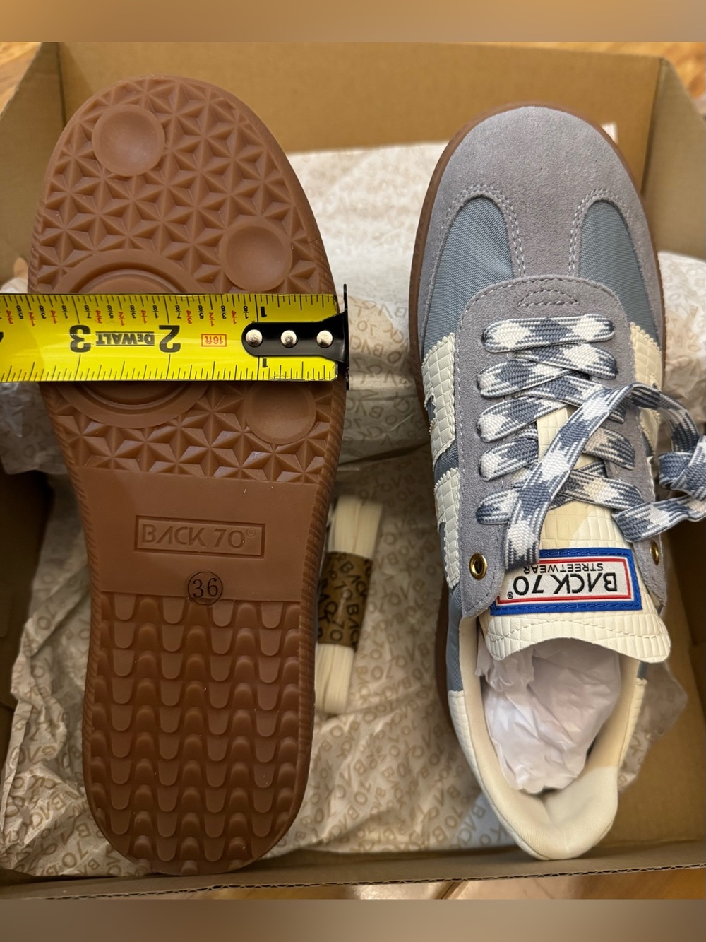 NWT US 5 -5.5 / EU 36 - BACK 70 GHOST in SKY Sneakers - Picture 6 of 15